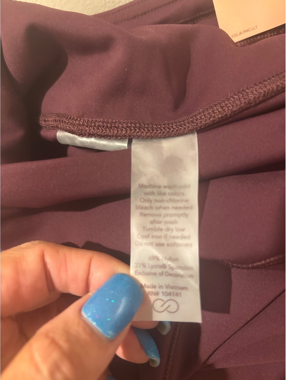 NWT CALIA PowerMove High Rise 7/8 Leggings XXS Burgundy Pockets - Picture 10 of 10